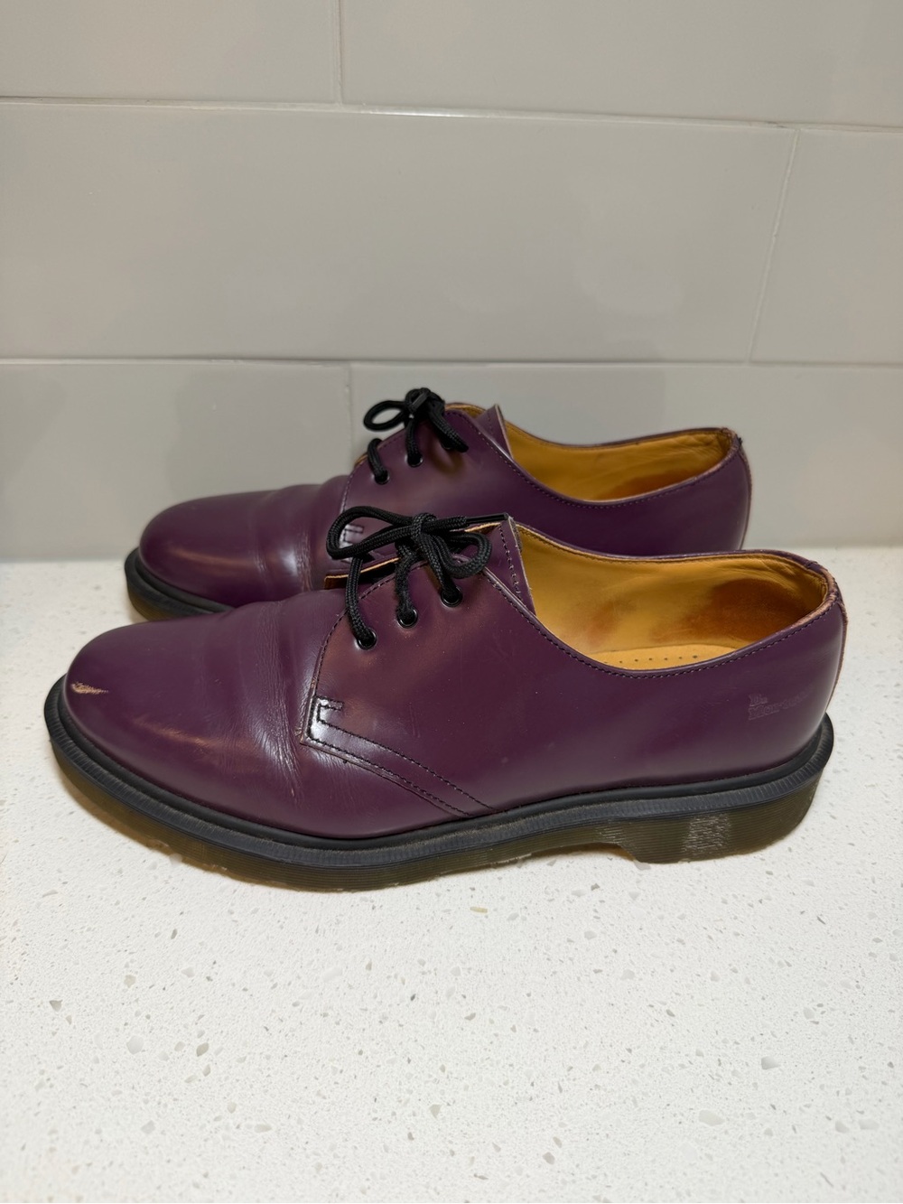 Dr. Martens 1461 Made In England Purple Derbies US 9 UK 8 VINTAGE shoes men’s - Picture 8 of 16